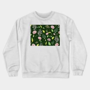 festive watercolor flowers 5 Crewneck Sweatshirt